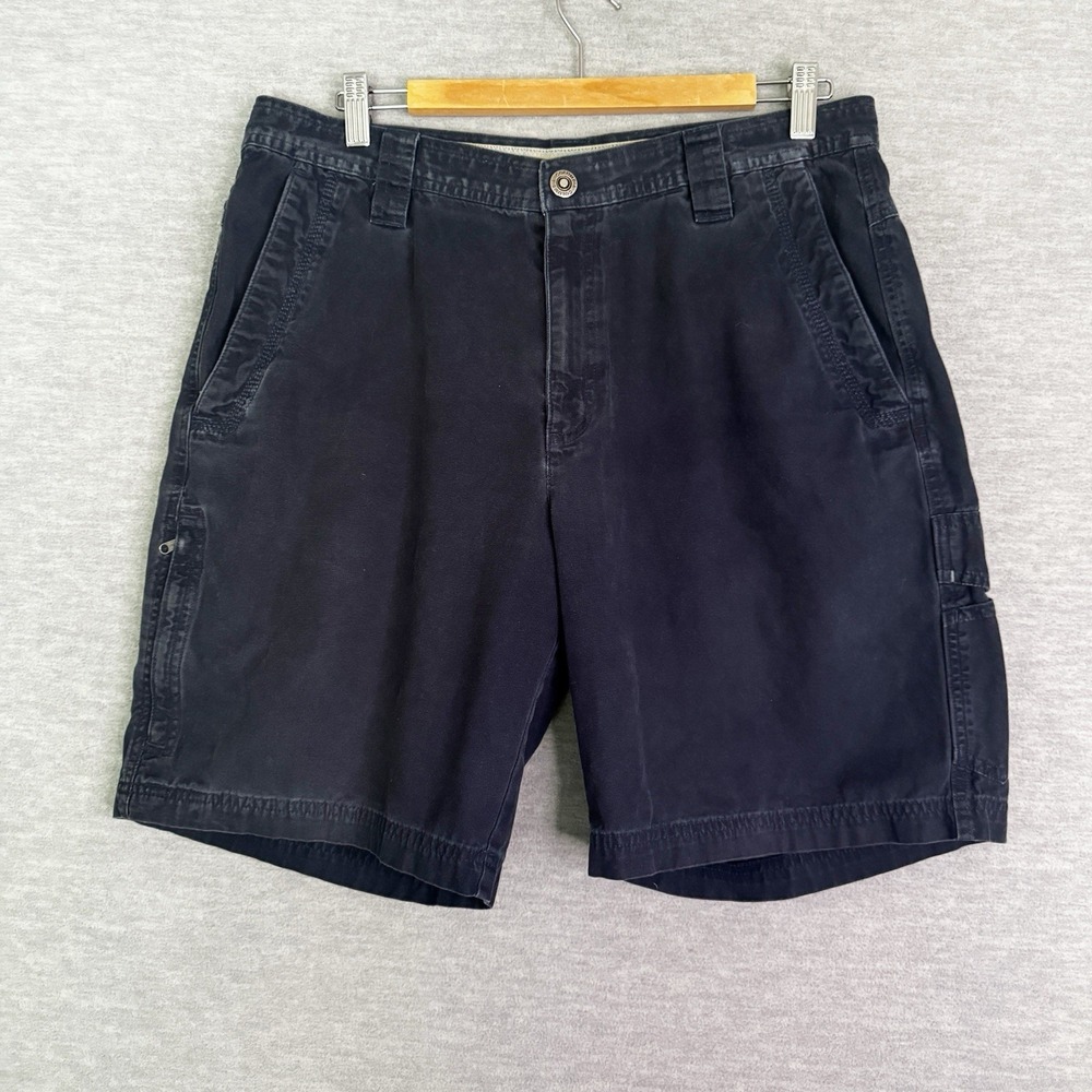 Columbia Omni-Shield Shorts Mens 34x8 Navy Cotton Canvas Outdoor Workwear VTG